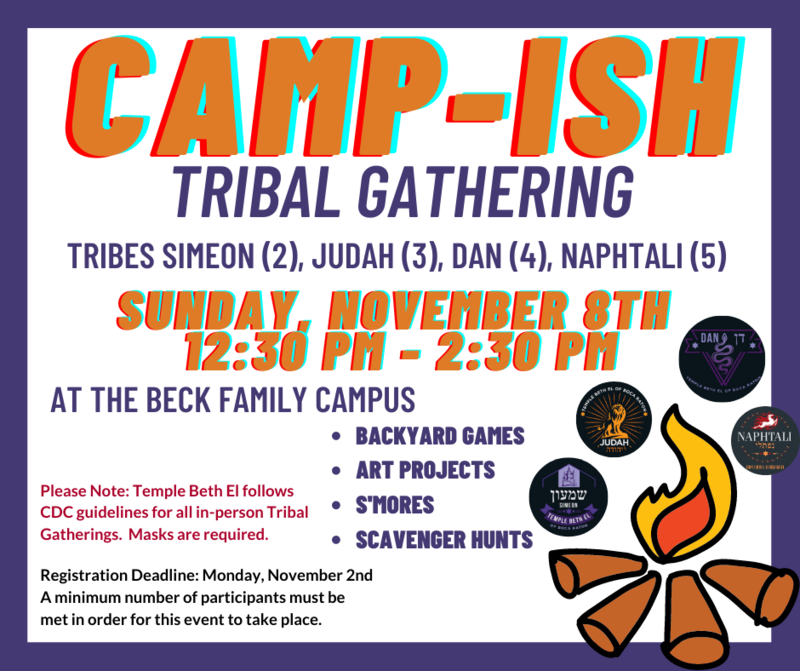 Banner Image for Camp-Ish Tribal Gathering with Tribes Simeon (2), Judah (3), Dan (4), and Naphtali (5)