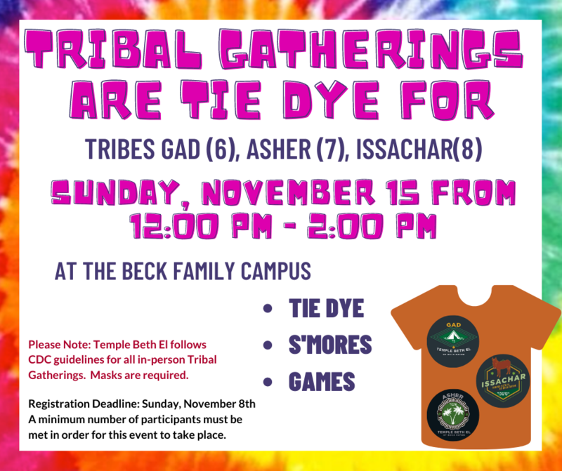 Banner Image for Tribal Gatherings are Tie Dye For with Tribes Gad (6), Asher (7), and Issachar (8)